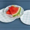 Transpac Melamine Cottage Gingham App Plates Set Of 4 Home Decorations Spring