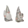 Transpac Dolomite Gray Christmas Birch Gnome Salt And Pepper Shakers Set Of 2 Perfect For Holiday Decor