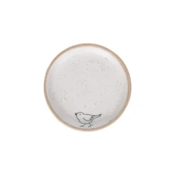 Transpac Ceramic Trinket Dish With Bird Spring Home Decor Decorative Object For Stylish Storage And Display