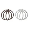 Transpac Iron Pumpkin Trivet Set Of 2 Fall Harvest Home Decorations For Autumn Thanksgiving Metal Trivets
