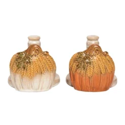 Transpac Ceramic Classic Harvest Pumpkin Paper Towel Holder Set Of 2 Fall Autumn Thanksgiving Kitchen Decor