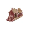 Transpac Resin Gingerbread Train Decorative Sculpture For Christmas Festive Tabletop Decor Red Indoor Holiday Cheer