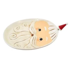 Tabletop 12.5 Inch Santa Platter W/Hat Spreader , Christmas Johanna Parker (2PC)