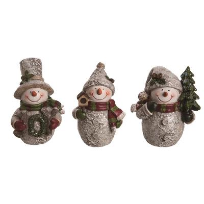 Transpac Small Resin Birch Snowman Figurine Set Of 3 Christmas Home Decorations For Festive Decor 1 Transpac Small Resin Birch Snowman Figurine Set Of 3 Christmas Home Decorations For Festive Decor