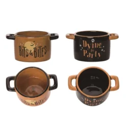 Transpac Ceramic Spooky Dip Bowl Set Of 2 Halloween Home Decorations Decorative Bowls For Festive Celebrations