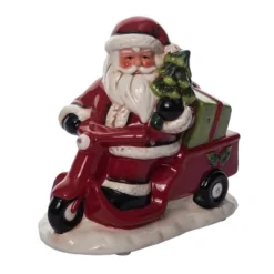 Transpac 8.25 In Holiday Vespa Santa With Music Christmas Decorative Object Dolomite Festive Home Decor -Transpac GUEST 225ab46a eaa1 4dad b2af 7a73eb47d084