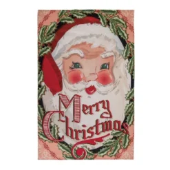 Transpac Merry Christmas Santa Tea Towel Cotton Kitchen Textile Multicolor Holiday Decor Perfect For Gifts And Tabletop Use
