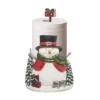 Transpac 13.5 In Multicolor Christmas Snowman Paper Towel Holder Decorative Resin Holiday Decor