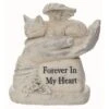 Transpac Stone 7" Gray Spring Cat Feline Rememberance Garden Stone Accent