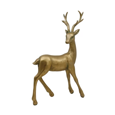 Transpac Gold Standing Reindeer Figurine Decorative Christmas Tabletop Decor Gift For Hostess Easy Care Holiday Decor 1 Transpac Gold Standing Reindeer Figurine Decorative Christmas Tabletop Decor Gift For Hostess Easy Care Holiday Decor