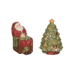 Transpac Christmas Classic Santa And Tree Dolomite Salt And Pepper Shakers Collectables Multicolor 3.25 In. Set Of 2 -Transpac GUEST 2e5b57a8 6b9d 41ad 9d35 836e7e873d8a
