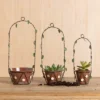 Transpac Mini Wire Plant Holders Set Of 3 Decorative Planters For Home Spring Decor