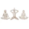 Transpac Resin Mummy Zen Yoga Pose Set Of 3 Decorative Objects For Home Decor And Relaxation