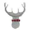 Transpac 23.25 In Gray Metal Christmas Reindeer Wall Decor With Scarf Decorative Iron Sculpture For Holiday Decor