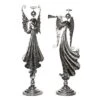 Transpac 21.5 In Silver Christmas Angel Decor Set Of 2 Elegant Metal Holiday Decorative Objects