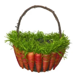 Transpac Foam 13 In. Multicolored Easter Carrot Basket