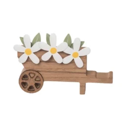 Transpac Wooden Daisies In Wagon Shelf Decor Spring Home Decorations Decorative Objects