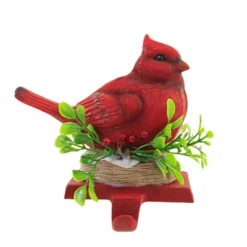 Christmas 4.75 In Winter Cardinal Stocking Holder Stocking Holder , Red Bird Christmas Nest (1PC) -Transpac GUEST 3d3555d8 6f45 478b 802e ba4a2a876cd8