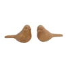 Transpac Set Of 2 Resin Wood Finish Bird Home Decorations For Spring Decorative Objects