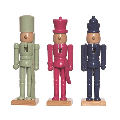 Transpac Small Wood Color Block Nutcracker Decor Set Of 3 For Christmas Home Decorations And Festive Decor 1 Transpac Small Wood Color Block Nutcracker Decor Set Of 3 For Christmas Home Decorations And Festive Decor