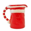 Transpac 7.5 Inch Sweet Santa Pitcher , Christmas Party Claus (1PC)