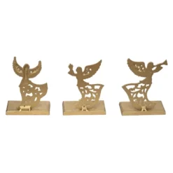 Transpac Set Of 3 Cast Iron Angel Stocking Holders Christmas Home Decor For Holiday Cheer -Transpac GUEST 4afb3139 2179 4375 933b ff904e5097dc