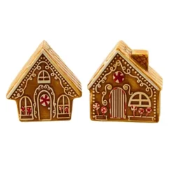 Transpac 2.75 In Peppermint Salt & Pepper Set Christmas Salt And Pepper Shaker , Gingerbread Holidays Candy (2PC) -Transpac GUEST 512cce25 a532 466a b535 00070ba504f7