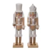 Transpac Large Rustic White Wood Nutcracker Set Of 2 Christmas Home Decorations Decorative Objects