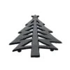 Transpac 9.06 Inch Black Matte Cast Iron Christmas Tree Trivet For Holiday Decor And Kitchen Use