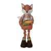 Transpac Plush Standing Fox Figurine - Adorable Fall Harvest Decor - Soft Multicolor Tabletop Decoration And Gift Idea