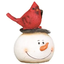 Transpac Set Of 3 Resin Snowman And Cardinal Figurines - Charming Christmas Decorative Objects For Holiday Cheer -Transpac GUEST 630f411f 02f4 4c61 8413 a83047fd0cfe