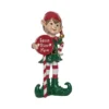 Transpac 12.25 In Multicolor Christmas Jolly Elf Figurine With Sign Decorative Object Polyresin Holiday Decor