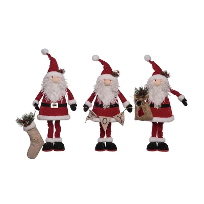 Transpac Christmas Plush Cottage Standing Santa Set Of 3 Christmas Home Decorations 1 Transpac Christmas Plush Cottage Standing Santa Set Of 3 Christmas Home Decorations