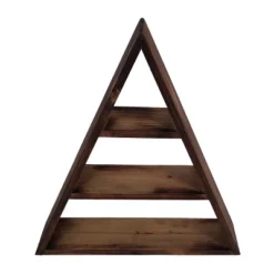 Transpac Wood Tree Display Shelf For Decorative Objects And Sculptures Christmas Brown Tabletop Decor Indoor Gift