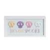 Transpac MDF Framed Lets Get Spooky Sign Halloween Tabletop Decor Multicolor Indoor Gift For Hostess And Halloween Fun