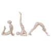 Transpac Resin Mummy Stretch Yoga Pose Set Of 3 Halloween Home Decorations For Festive Decor