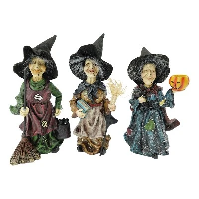 Transpac Spooky Witches Set Of 3 Decorative Resin Figurines For Halloween Indoor Tabletop Decor And Gift Giving 1 Transpac Spooky Witches Set Of 3 Decorative Resin Figurines For Halloween Indoor Tabletop Decor And Gift Giving