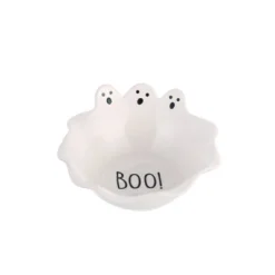 Transpac Ceramic Ghost Bowl For Halloween Home Decor Multicolored Dolomite Tabletop Decorative Figurine Gift
