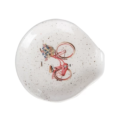 Transpac Ceramic Bike Spoon Rest Home Decor Patriotic Design Perfect For Kitchen And Dining Ceramic Spoon Holder 2 Transpac Ceramic Bike Spoon Rest Home Decor Patriotic Design Perfect For Kitchen And Dining Ceramic Spoon Holder - Image 2