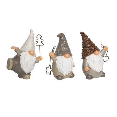 Transpac Winter Wonderland Figurine Set Of 3 Christmas Home Decorations Polyester Decorative Objects 2 Transpac Winter Wonderland Figurine Set Of 3 Christmas Home Decorations Polyester Decorative Objects - Image 2