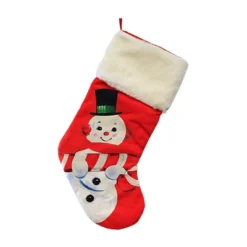 Christmas 19.0 Inch Vintage-Lookijng Snowman Stockin , Vintage-Looking Top Hat (1PC) -Transpac GUEST 81a3239c 5d93 4ac1 94ab d9b4002aa246