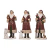 Transpac Resin Santa And Critter Decor Set Of 3 Christmas Home Decorations For Festive Holiday Cheer