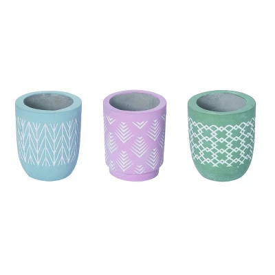Transpac Multicolored Cement Patterned Planter With Drainage Hole For Indoor Tabletop Home Decor And Gift Giving 1 Transpac Multicolored Cement Patterned Planter With Drainage Hole For Indoor Tabletop Home Decor And Gift Giving