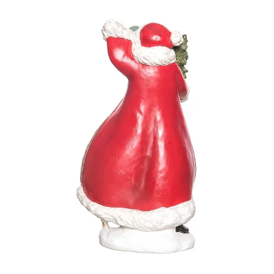 Transpac 12.5 In Multicolor Gilded Accent Santa Figurine Christmas Decorative Object Polyresin 2 Transpac 12.5 In Multicolor Gilded Accent Santa Figurine Christmas Decorative Object Polyresin - Image 2