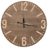 Transpac Wood Brown Everyday Simple Life Wall Clock