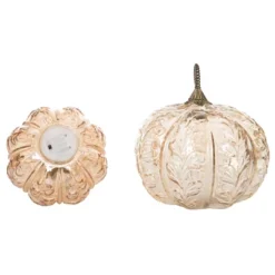 Transpac Glass Light Up Pumpkins With Petal Detail - Fall Decorative Objects For Home Decor And Seasonal Celebrations 7 Transpac Glass Light Up Pumpkins With Petal Detail - Fall Decorative Objects For Home Decor And Seasonal Celebrations -Transpac GUEST 919a69c4 6716 446d b384 20db0152745f