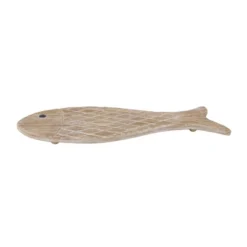 Transpac Wooden Fish Serving Board For Home Decor And Entertaining Spring Serving Tray