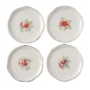 Transpac Ceramic Gold Edge Holiday Flourish Tidbit Plates Set Of 4 Christmas Home Decorations