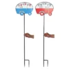 Transpac Metal Camper Yardstakes Set Of 2 Colorful Decorative Garden Stakes For Outdoor Ground Decor