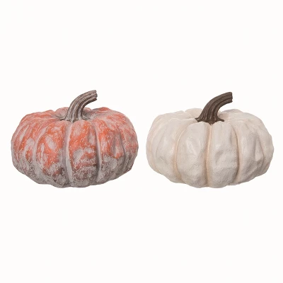 Transpac Resin Short Pastel Pumpkin Decor Set Of 2 Fall Harvest Home Decorations For Autumn Thanksgiving 1 Transpac Resin Short Pastel Pumpkin Decor Set Of 2 Fall Harvest Home Decorations For Autumn Thanksgiving